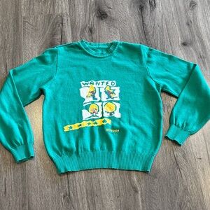 💜Vintage Looney Tunes Merrie Melodies Speedy Gonzalez Green Sweater Nostalgic